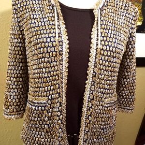 Vintage CHANEL cardigan w gold chain